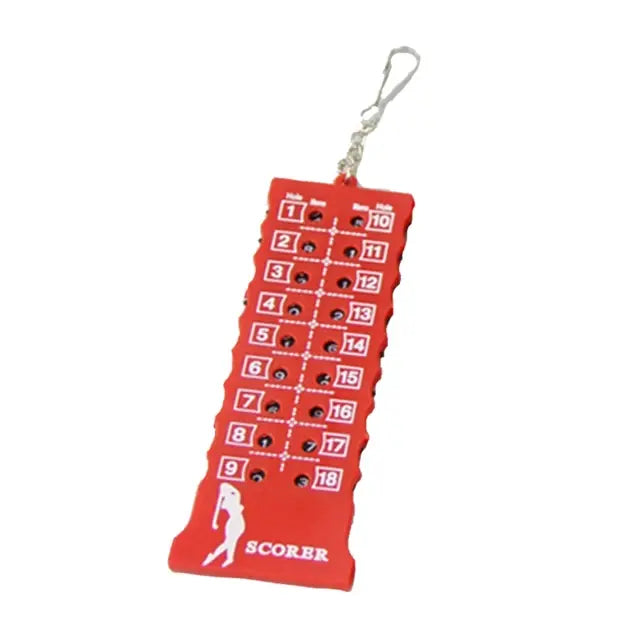 18 Hole Golf Stroke Putt Score Counter Golf Score Indicator With Key Chain, Golf Score Counter Black Red