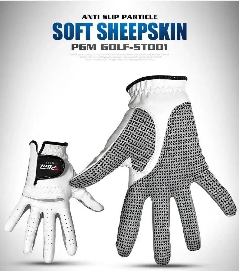 PGM Breathable Golf Gloves,Soft Slip-resistant Male Training Sport Gloves,Left Right Hand Sheepskin Golf Glove For Men