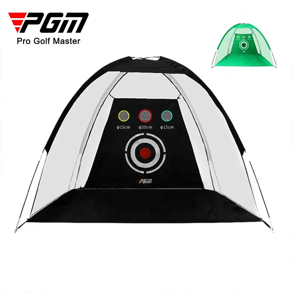 PGM Golf Practice Tent Net with Pole Cutting Holes, Portable Indoor, Cutting Batting Strike Cage, Swing Practice, Practice Cage