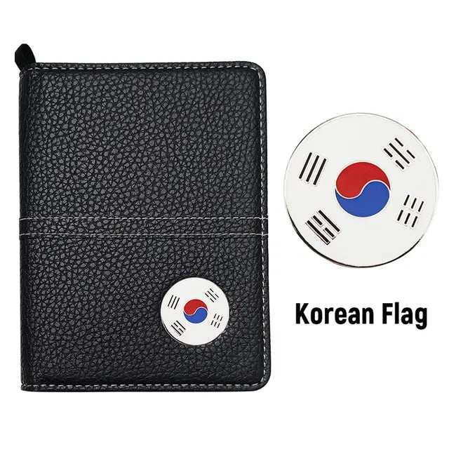 1 Set Golf Scorecard Cover Leather Scorecard Holder Statistic with Card Slot and Pencil Loop and Golf Marker Golf Accessories