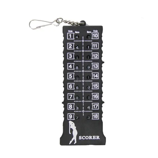 18 Hole Golf Stroke Putt Score Counter Golf Score Indicator With Key Chain, Golf Score Counter Black Red