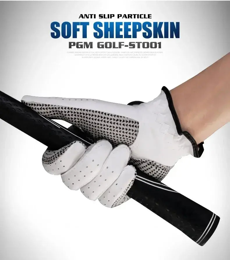 PGM Breathable Golf Gloves,Soft Slip-resistant Male Training Sport Gloves,Left Right Hand Sheepskin Golf Glove For Men