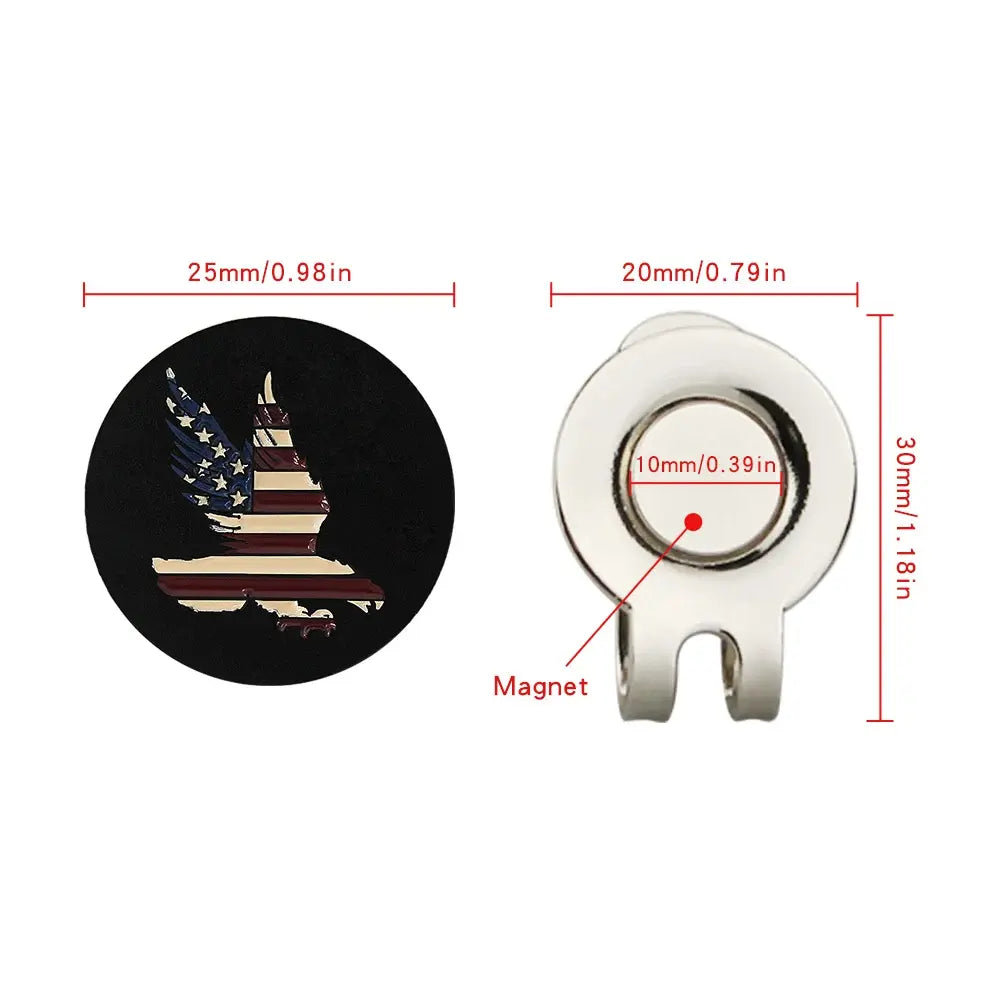 Golf Ball Marker Hat Clip With Magnet Ball Mark One Putt Golf Putting Alignment Aiming Cap Clips Drop Ship