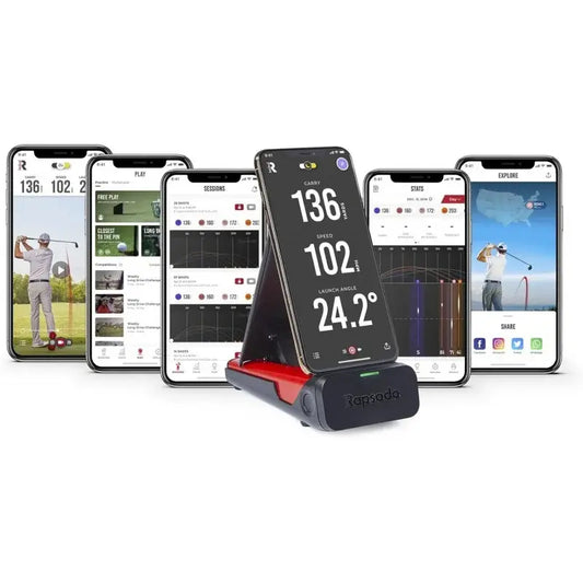 Rapsodo Mobile Launch Monitor for Golf Indoor and Outdoor Use with GPS Satellite View and Professional Level Accuracy, iPhone &a