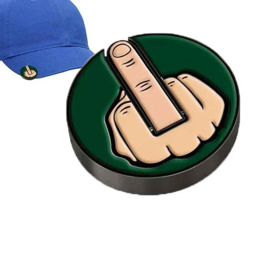 Funny Middle Finger Golf Ball Marker Golf Hat Clip Marker Magnetic Removable Golf Ball Position Mark Golf Accessories