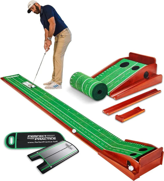 Putting Mat - Indoor Golf Putting Green with 1/2 Hole Training for Mini Games & Practicing at Home or in The Office - Gifts