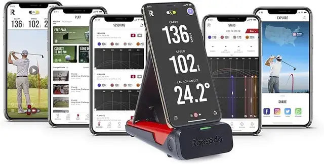 Rapsodo Mobile Launch Monitor for Golf Indoor and Outdoor Use with GPS Satellite View and Professional Level Accuracy, iPhone &a