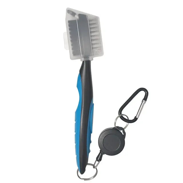 Golf Club Brush Portable Golf Clean Tool with Adjustable Aluminum Carabiner for hanging on golf bag Lightweight Ergonomic Design