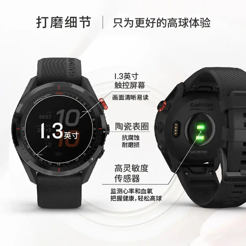 Original Garmin Approach S62 Golf Watch Intelligent Distance Measurement Outdoor Sports Fitness Heart Rate Blood Oxygen